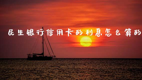 民生银行信用卡的利息怎么算的_https://www.gongyisiwang.com_广发期货手续费_第1张