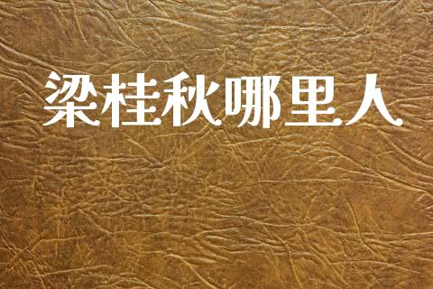 梁桂秋哪里人_https://www.gongyisiwang.com_广发期货手续费_第1张