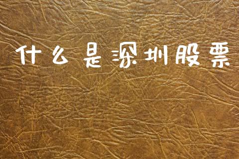 什么是深圳股票_https://www.gongyisiwang.com_期货公司手续费排名_第1张