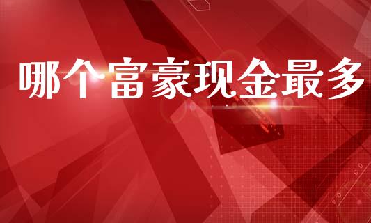 哪个富豪现金最多_https://www.gongyisiwang.com_股指期货交易手续费_第1张