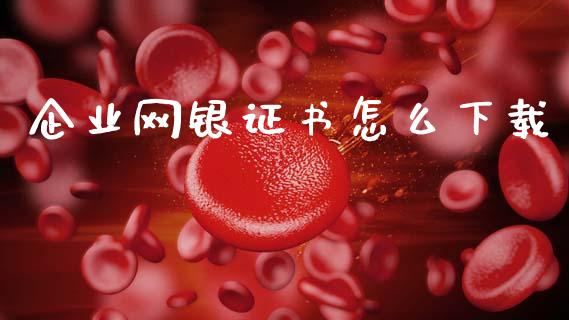企业网银证书怎么下载_https://www.gongyisiwang.com_道指_第1张