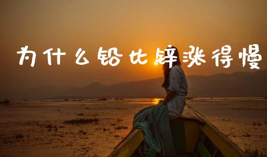 为什么铅比锌涨得慢_https://www.gongyisiwang.com_股指期货_第1张