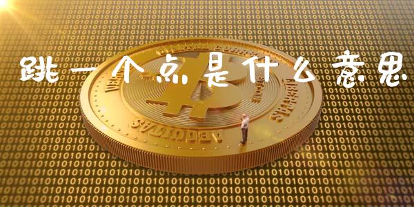 跳一个点是什么意思_https://www.gongyisiwang.com_期货公司手续费排名_第1张