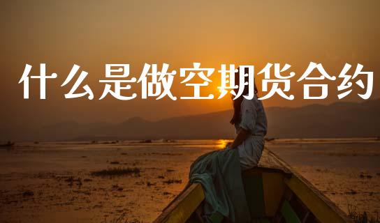 什么是做空期货合约_https://www.gongyisiwang.com_股指期货交易手续费_第1张
