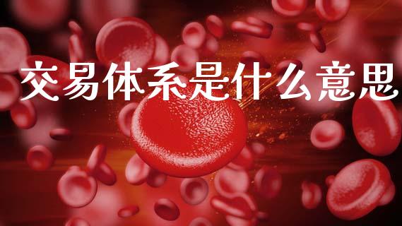交易体系是什么意思_https://www.gongyisiwang.com_股指期货交易手续费_第1张