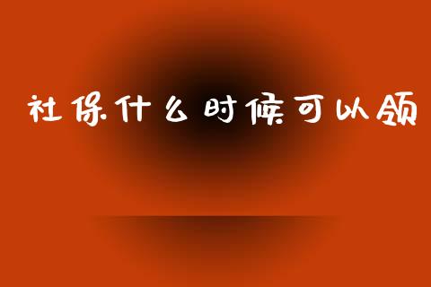社保什么时候可以领_https://www.gongyisiwang.com_原油期货_第1张