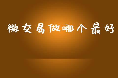 微交易做哪个最好_https://www.gongyisiwang.com_原油期货_第1张