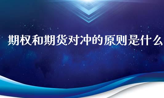 期权和期货对冲的原则是什么_https://www.gongyisiwang.com_股指期货交易手续费_第1张