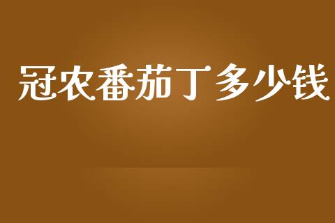 冠农番茄丁多少钱_https://www.gongyisiwang.com_道指_第1张
