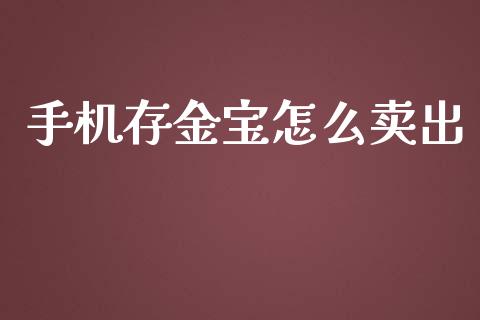手机存金宝怎么卖出_https://www.gongyisiwang.com_焦炭期货手续费_第1张