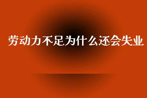 劳动力不足为什么还会失业_https://www.gongyisiwang.com_恒指期货_第1张