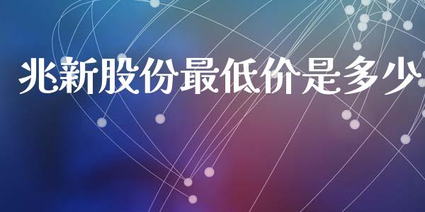 兆新股份最低价是多少_https://www.gongyisiwang.com_股指期货_第1张