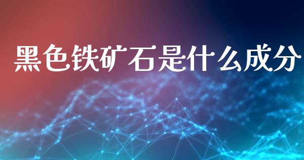 黑色铁矿石是什么成分_https://www.gongyisiwang.com_股指期货交易手续费_第1张