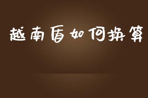 越南盾如何换算_https://www.gongyisiwang.com_股指期货_第1张