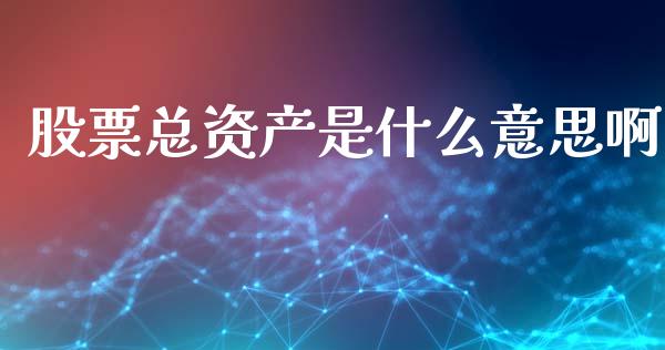 股票总资产是什么意思啊_https://www.gongyisiwang.com_恒指期货_第1张