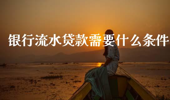 银行流水贷款需要什么条件_https://www.gongyisiwang.com_焦炭期货手续费_第1张
