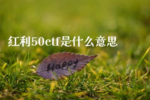 红利50etf是什么意思_https://www.gongyisiwang.com_道指_第1张