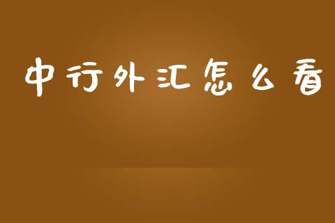 中行外汇怎么看_https://www.gongyisiwang.com_股指期货_第1张