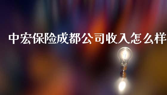 中宏保险成都公司收入怎么样_https://www.gongyisiwang.com_期货公司手续费排名_第1张
