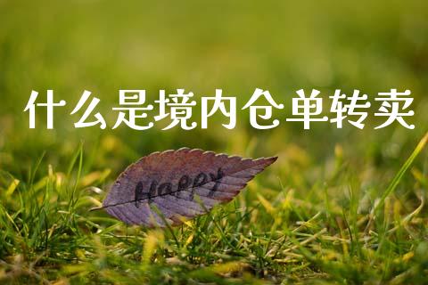 什么是境内仓单转卖_https://www.gongyisiwang.com_广发期货手续费_第1张