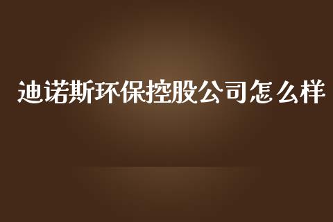 迪诺斯环保控股公司怎么样_https://www.gongyisiwang.com_道指_第1张