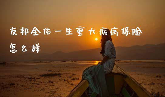 友邦全佑一生重大疾病保险怎么样_https://www.gongyisiwang.com_原油期货_第1张