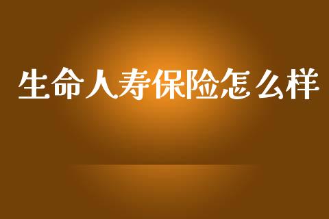 生命人寿保险怎么样_https://www.gongyisiwang.com_股指期货交易手续费_第1张