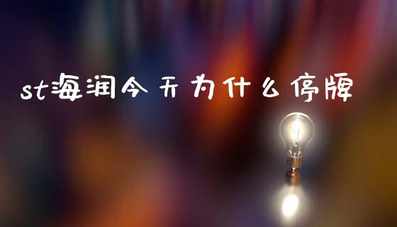 st海润今天为什么停牌_https://www.gongyisiwang.com_股指期货交易手续费_第1张
