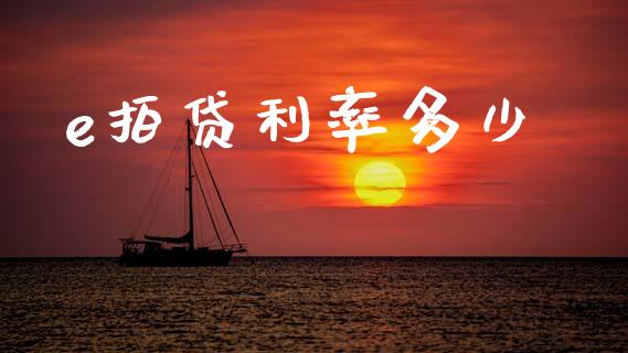 e拍贷利率多少_https://www.gongyisiwang.com_期货公司手续费排名_第1张