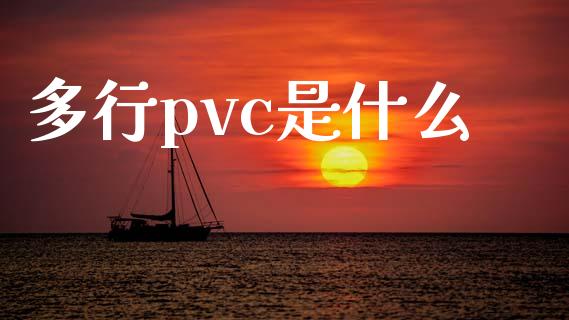 多行pvc是什么_https://www.gongyisiwang.com_期货公司手续费排名_第1张
