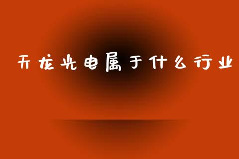 天龙光电属于什么行业_https://www.gongyisiwang.com_广发期货手续费_第1张