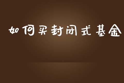 如何买封闭式基金_https://www.gongyisiwang.com_广发期货手续费_第1张