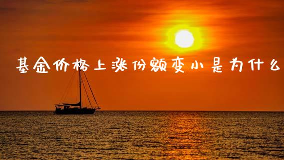 基金价格上涨份额变小是为什么_https://www.gongyisiwang.com_原油期货_第1张