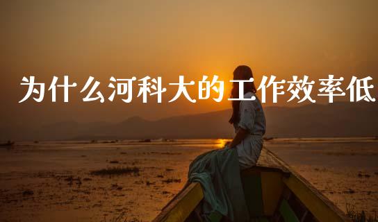 为什么河科大的工作效率低_https://www.gongyisiwang.com_焦炭期货手续费_第1张