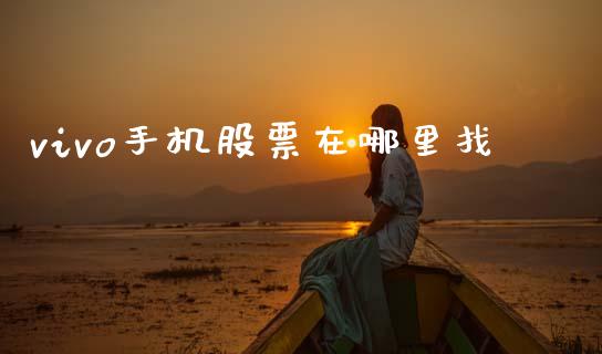 vivo手机股票在哪里找_https://www.gongyisiwang.com_焦炭期货手续费_第1张