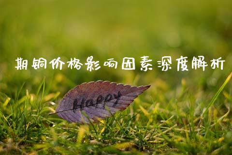 期铜价格影响因素深度解析_https://www.gongyisiwang.com_股指期货_第1张