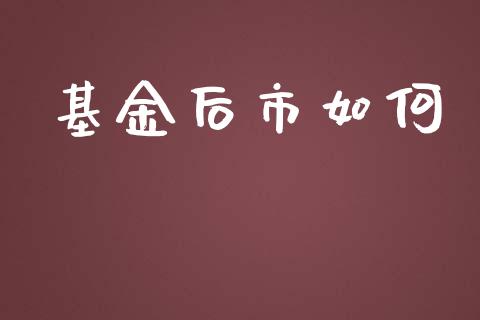 基金后市如何_https://www.gongyisiwang.com_恒指期货_第1张