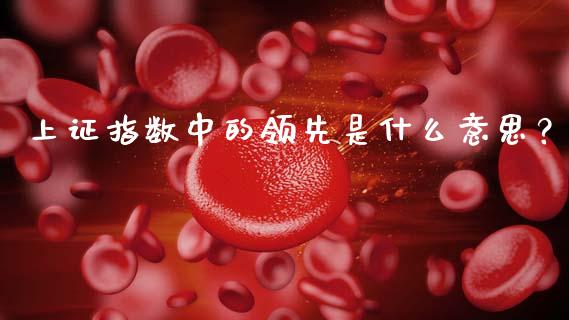 上证指数中的领先是什么意思？_https://www.gongyisiwang.com_股指期货交易手续费_第1张