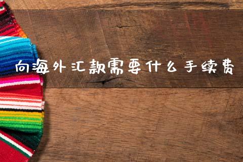 向海外汇款需要什么手续费_https://www.gongyisiwang.com_股指期货交易手续费_第1张