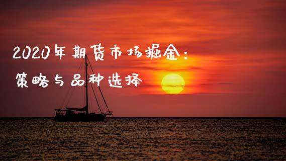 2020年期货市场掘金：策略与品种选择_https://www.gongyisiwang.com_原油期货_第1张
