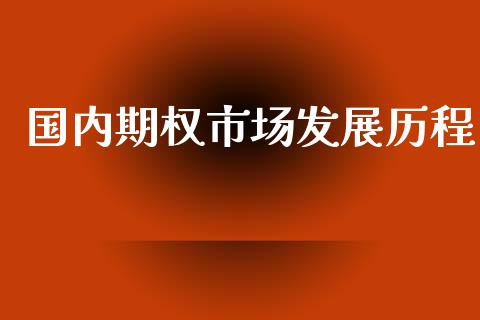 国内期权市场发展历程_https://www.gongyisiwang.com_期货公司手续费排名_第1张