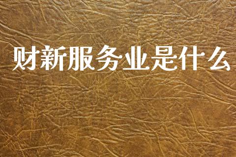 财新服务业是什么_https://www.gongyisiwang.com_期货公司手续费排名_第1张