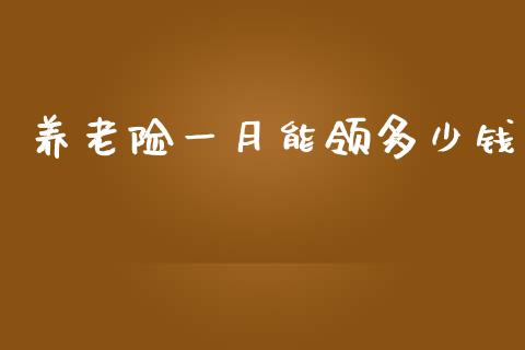 养老险一月能领多少钱_https://www.gongyisiwang.com_股指期货交易手续费_第1张