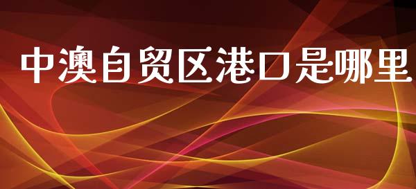 中澳自贸区港口是哪里_https://www.gongyisiwang.com_广发期货手续费_第1张