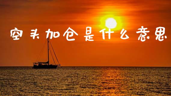 空头加仓是什么意思_https://www.gongyisiwang.com_股指期货交易手续费_第1张