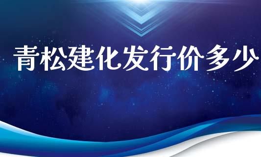青松建化发行价多少_https://www.gongyisiwang.com_焦炭期货手续费_第1张