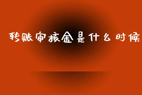 转账审核金是什么时候_https://www.gongyisiwang.com_股指期货交易手续费_第1张