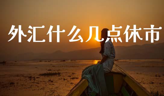 外汇什么几点休市_https://www.gongyisiwang.com_期货公司手续费排名_第1张