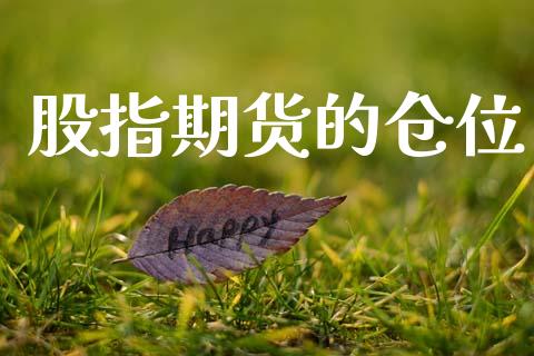 股指期货的仓位_https://www.gongyisiwang.com_焦炭期货手续费_第1张
