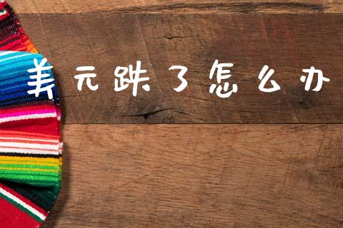 美元跌了怎么办_https://www.gongyisiwang.com_股指期货_第1张